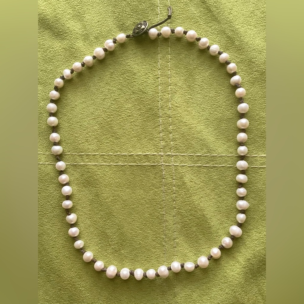 Necklace Made Of Real Peals In Different Shapes